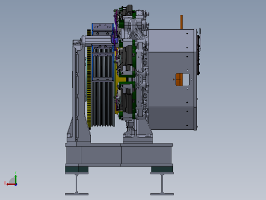 无齿轮电梯电机后视缩略图