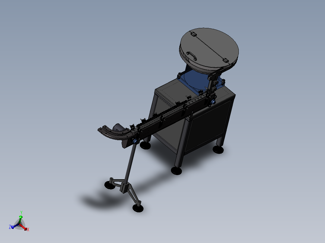 手动铣床设备设计案列分析主视图