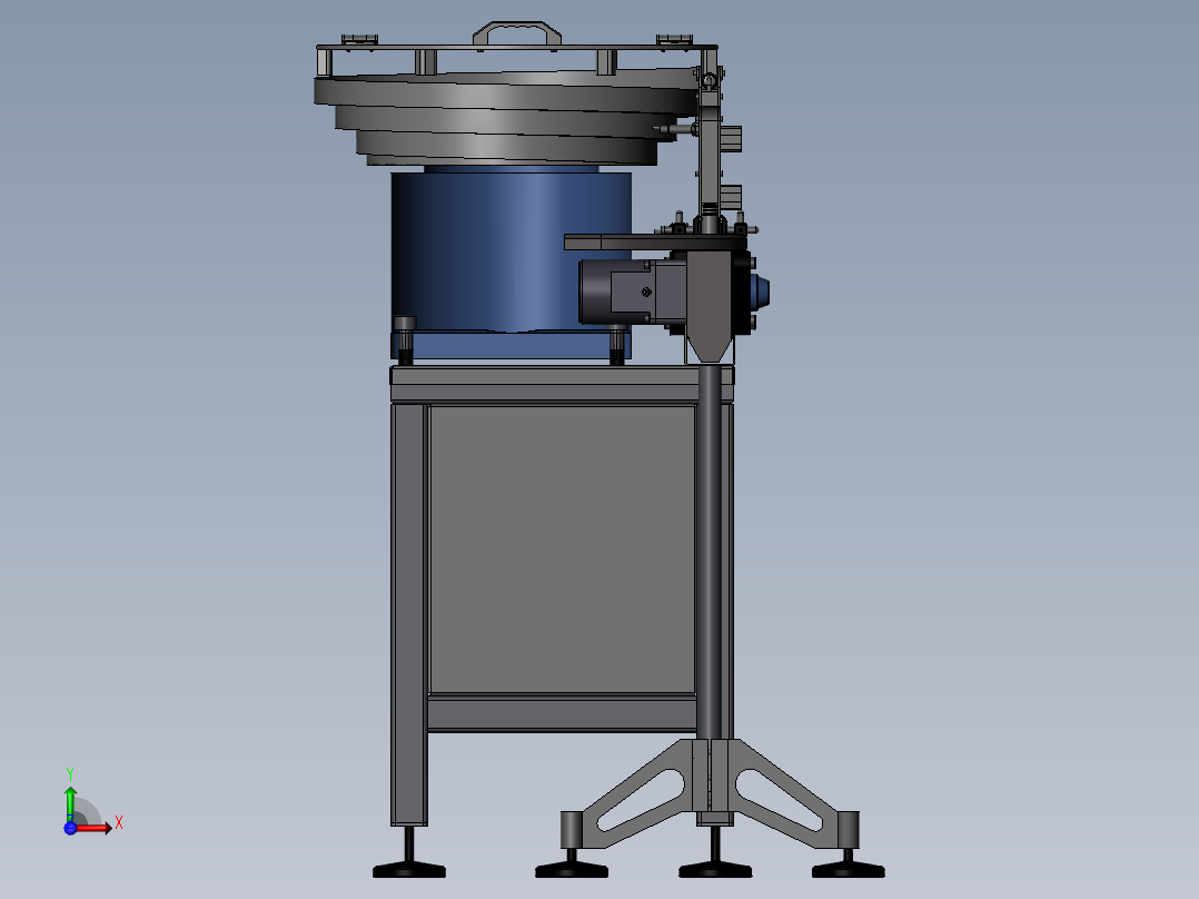 手动铣床设备设计案列分析前视图