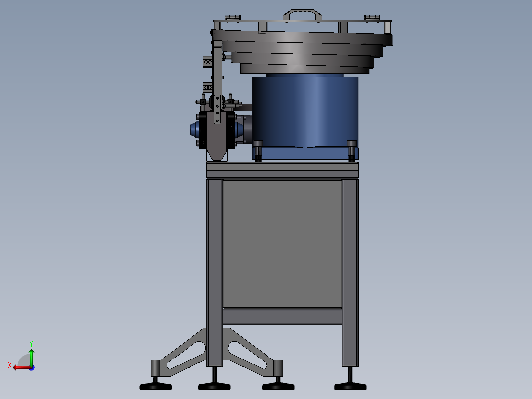 手动铣床设备设计案列分析后视图