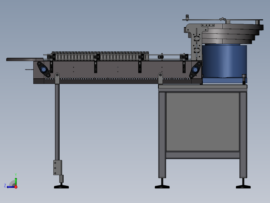 手动铣床设备设计案列分析右视图