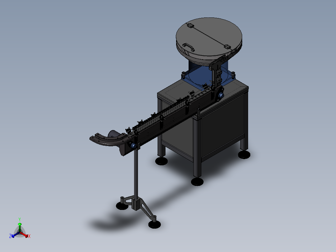 手动铣床设备设计案列分析正等轴测图