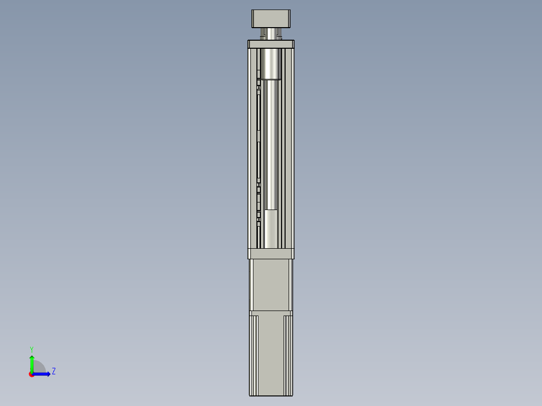 12VZ电动缸-VZ6D-S150-BC左视图