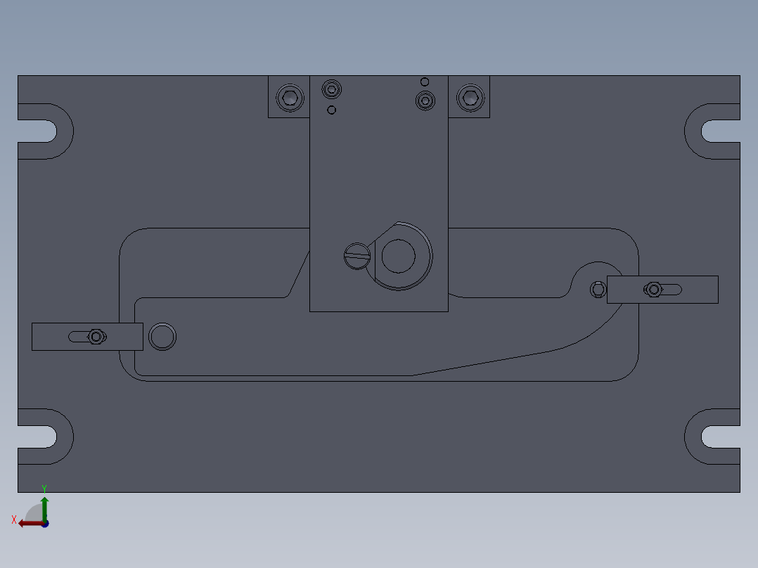 左摆动杠杆加工工艺及钻12孔夹具设计【含三维SolidWorks和UG】后视图