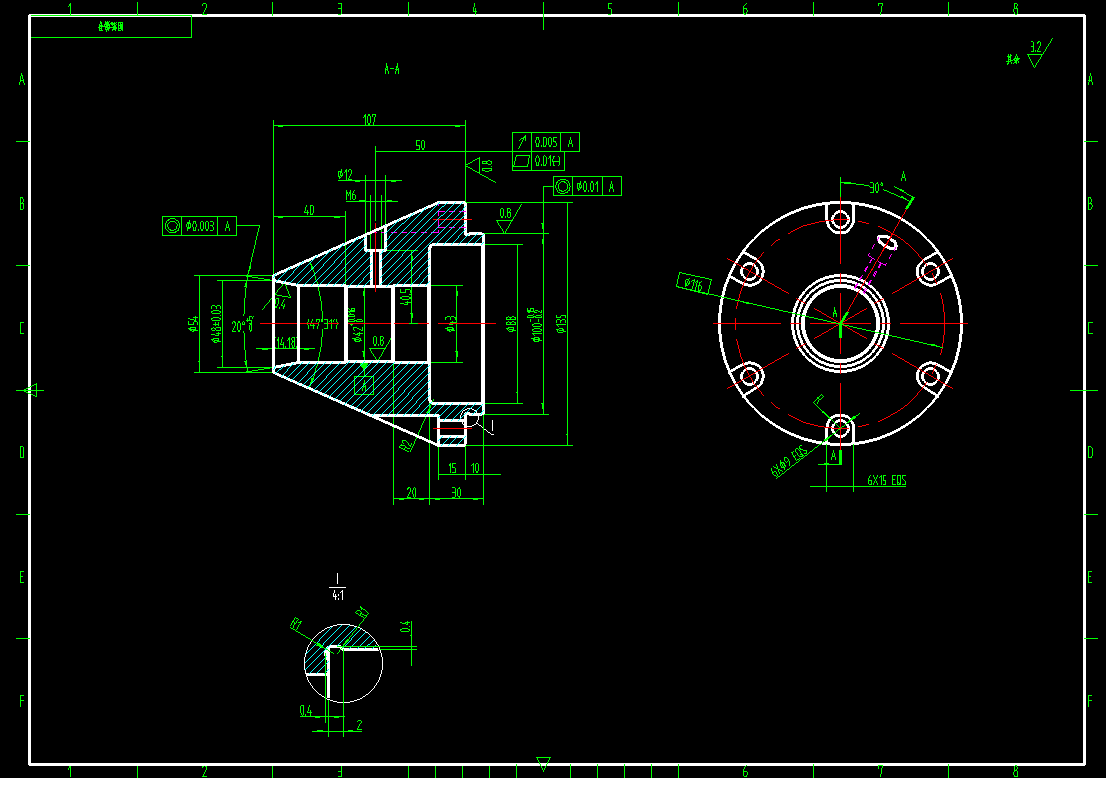 滚齿夹具-短轴齿轮滚齿574530