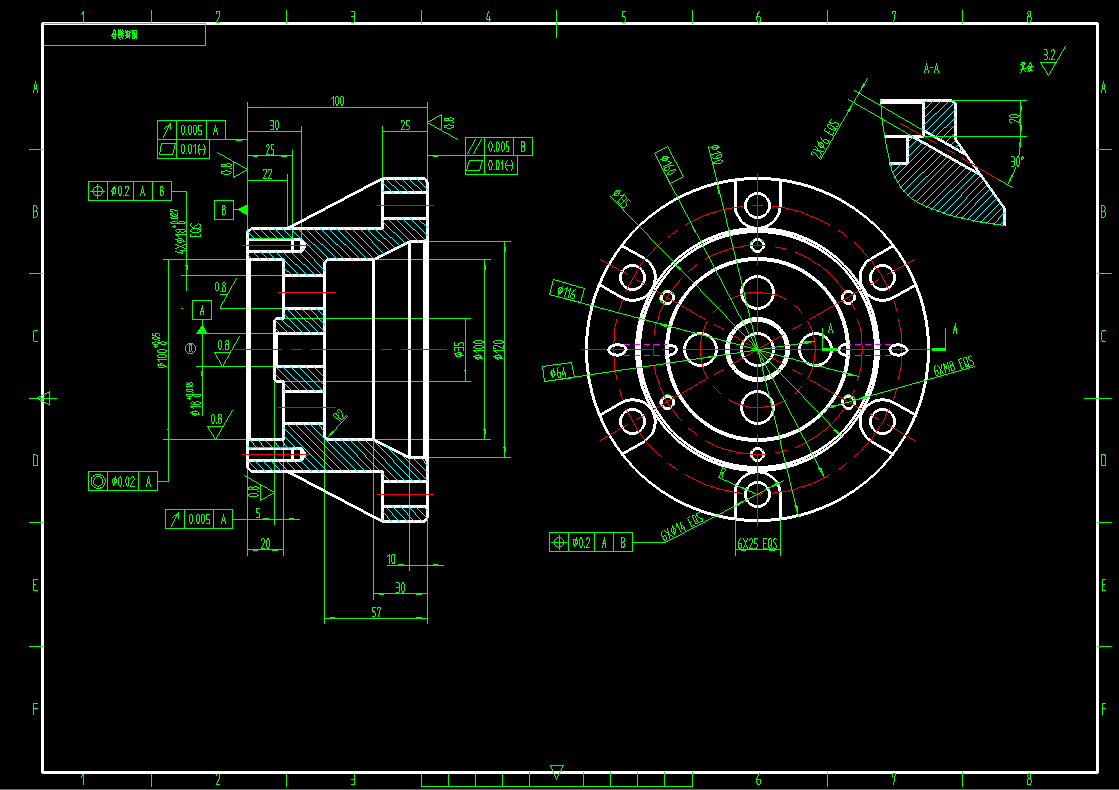 滚齿夹具-短轴齿轮滚齿574530