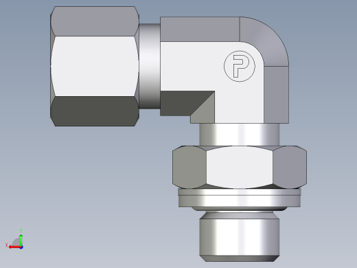 卡套式工业通用硬管接头EO_Adjustable_Locknut_elbow_WEE08LRCF后视缩略图