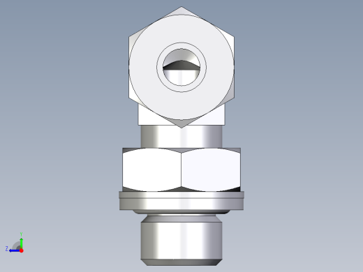 卡套式工业通用硬管接头EO_Adjustable_Locknut_elbow_WEE08LRCF右视缩略图
