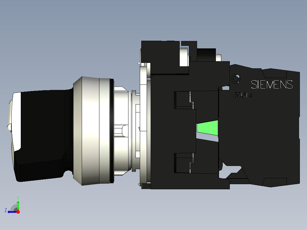 西门子电源开关右视图