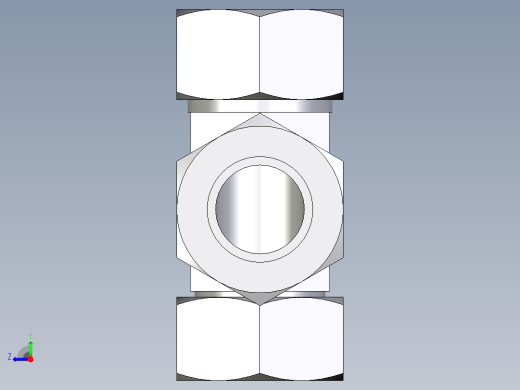 卡套式工业通用硬管接头EO_Swivel_nut_run_tee_EL38SCF右视缩略图