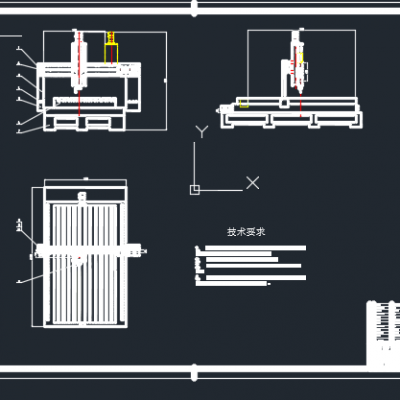 数控高压水射流切割机 毕业设计 CAD图纸缩略图