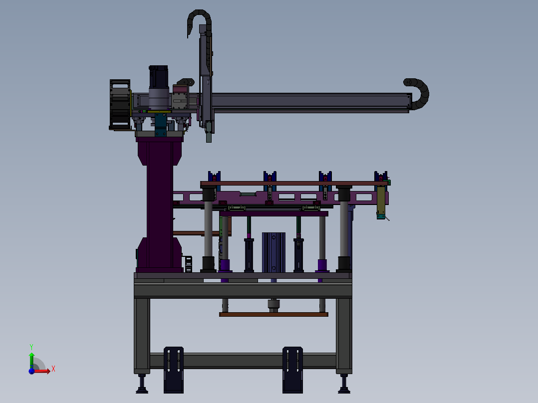 平移搬送 3D模型前视图