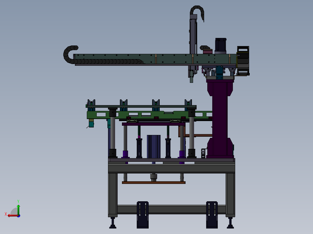 平移搬送 3D模型后视图