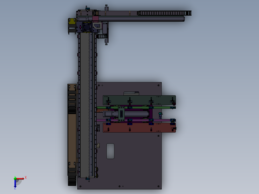 平移搬送 3D模型俯视图