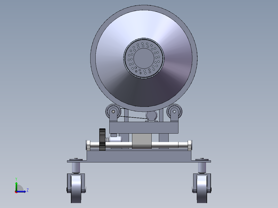 滚筒干燥机-三维左视图