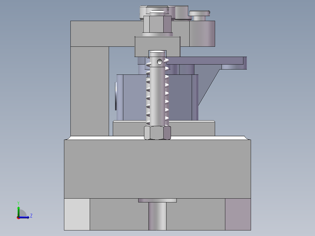 机油泵体钻孔夹具左视图