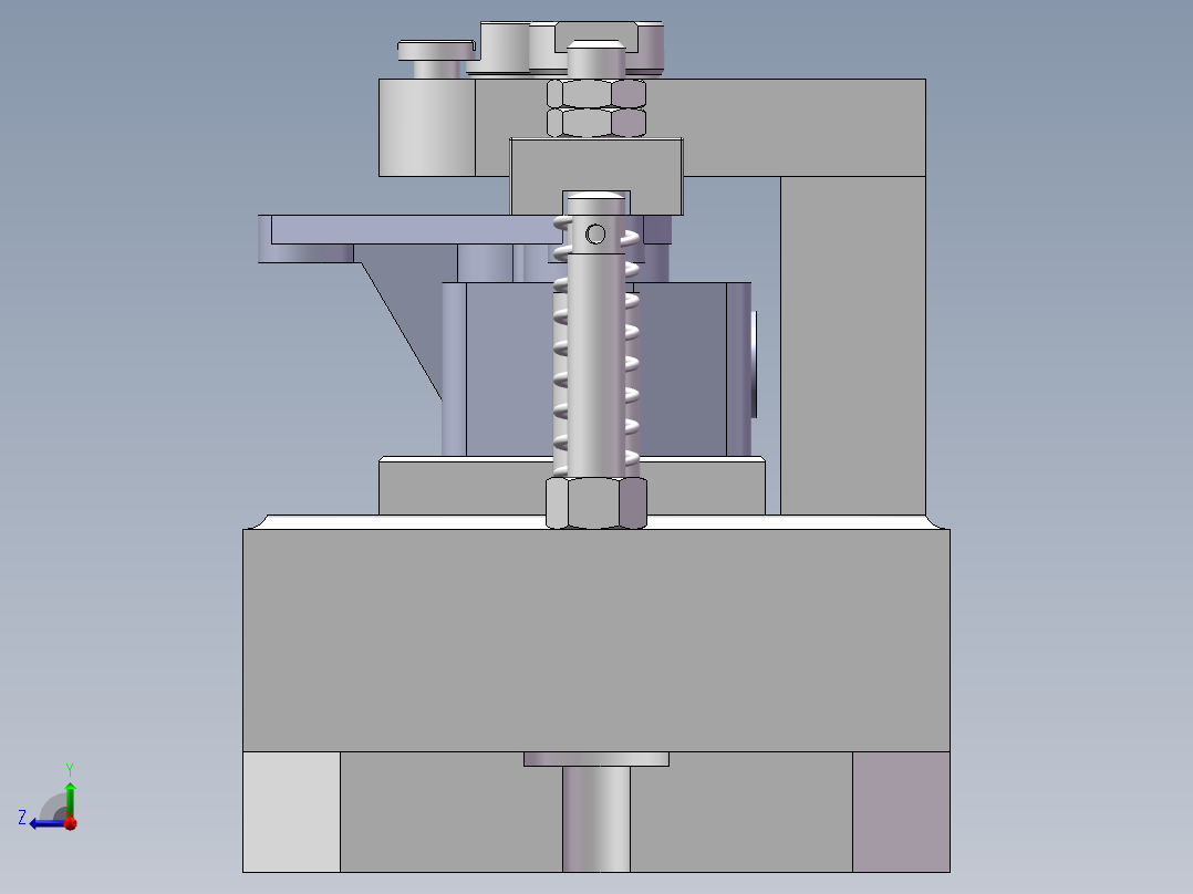 机油泵体钻孔夹具右视图
