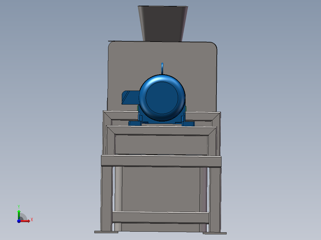 餐厨垃圾螺旋压榨脱水脱水机前视图