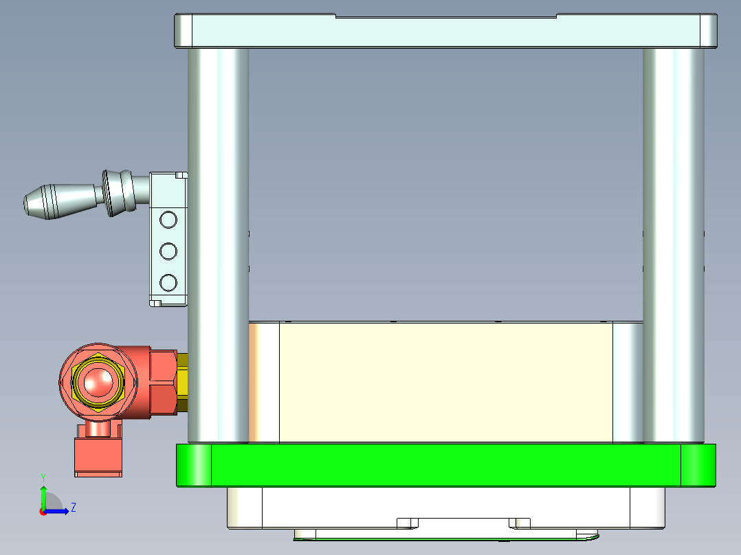 travel-c-cnc2笔记本CNC工装夹具三维模型-0306左视图
