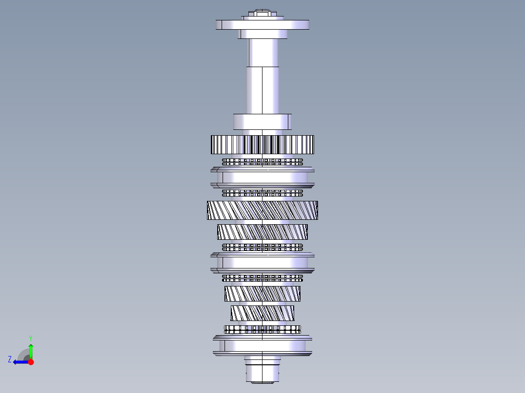 汽车变速器右视图