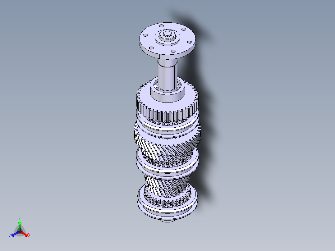 汽车变速器正等轴测图