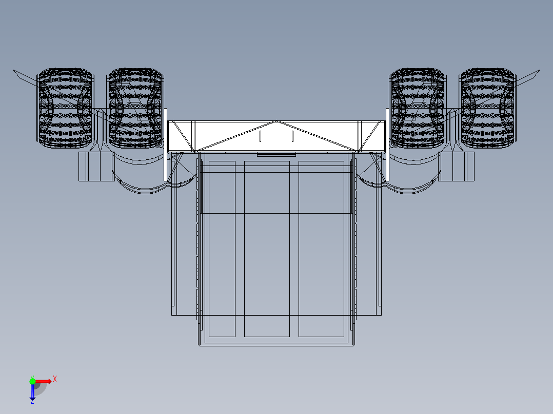 B3003931-火星漫游车的拖车俯视图
