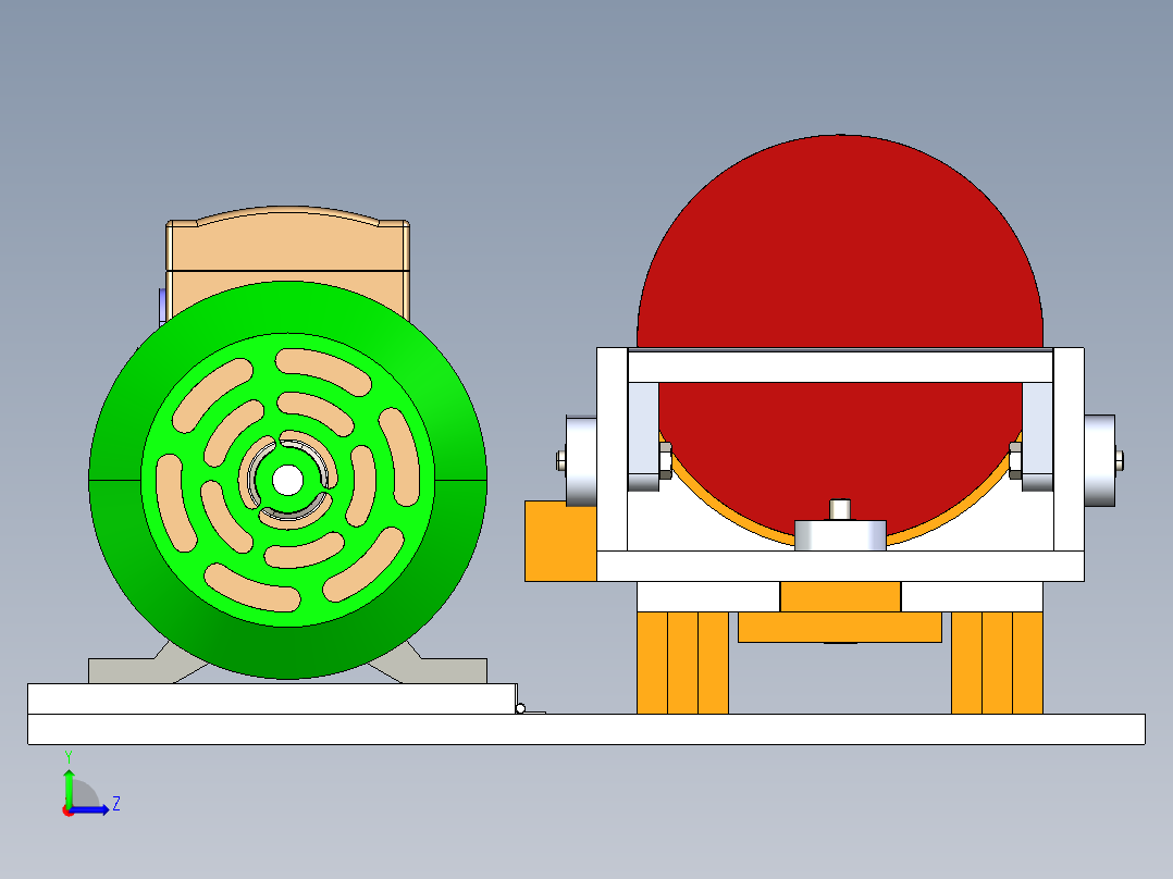 B2004562-木工车床左视图