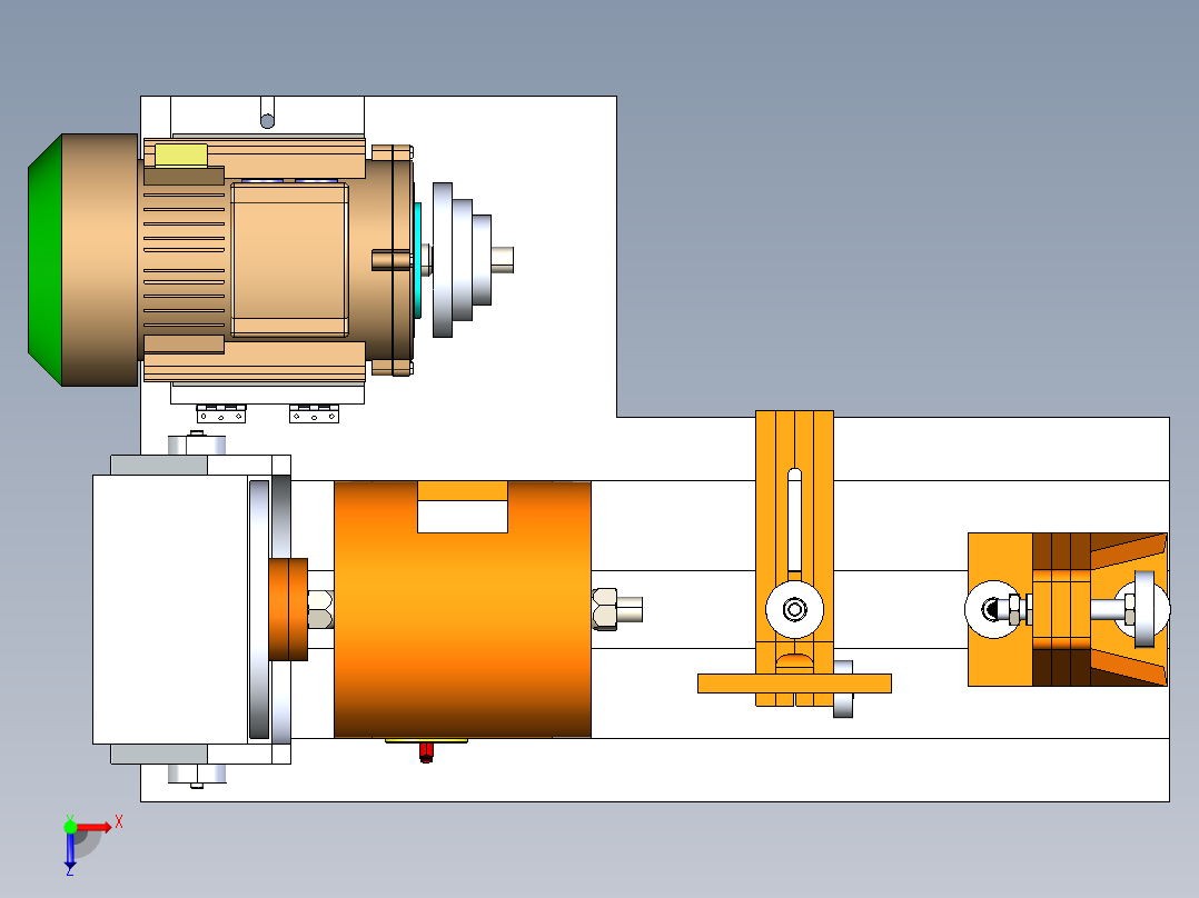 B2004562-木工车床俯视图