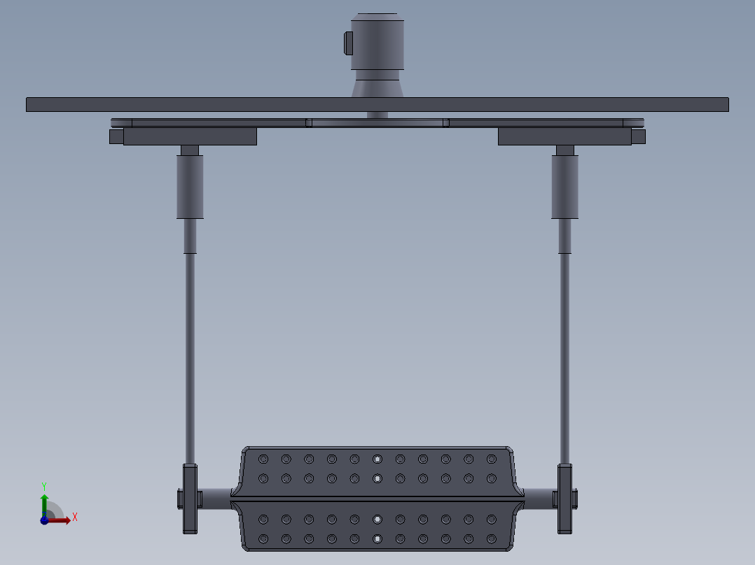 物料搅拌机构前视图