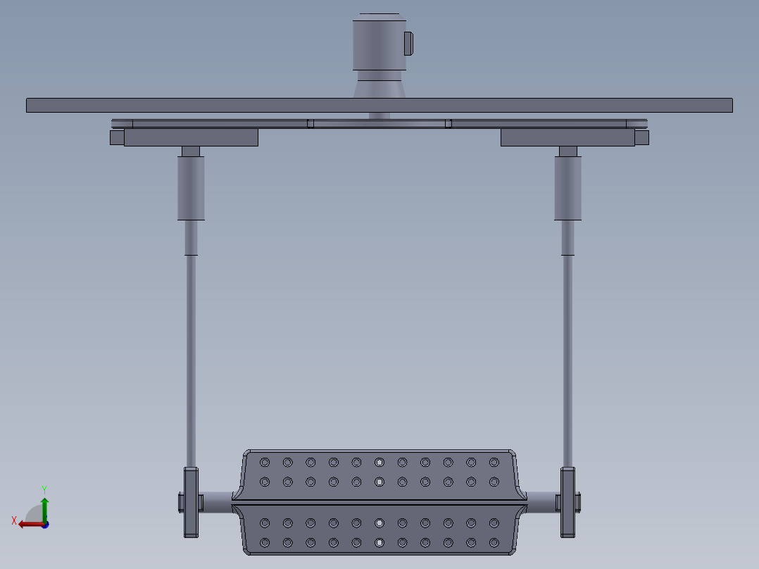 物料搅拌机构后视图