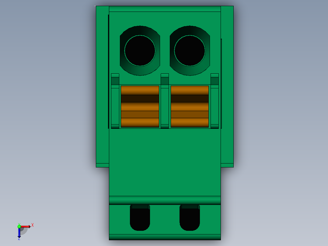 接线端子15EDGVC+KD-xxP-14-00AH俯视图