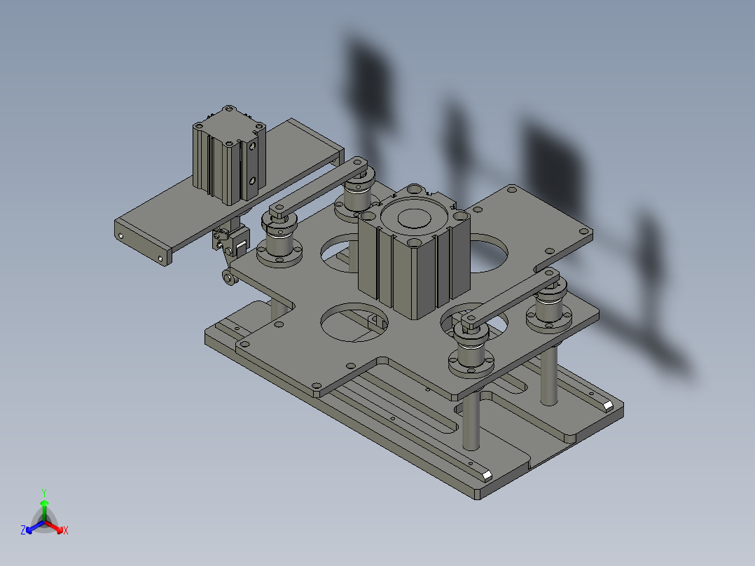 SAPMMZ01-阻挡顶升定位正等轴测图