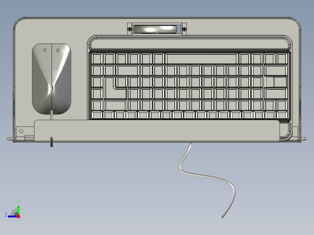 AA-329键盘盒组件右视图