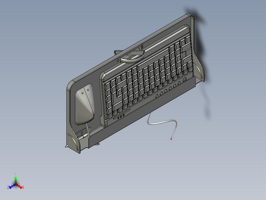 AA-329键盘盒组件正等轴测图