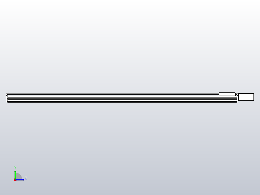 皮带直线轴半封闭可选导轨TPA-HNB-202D-140-L2450-ML-Y-P75-N3左视图