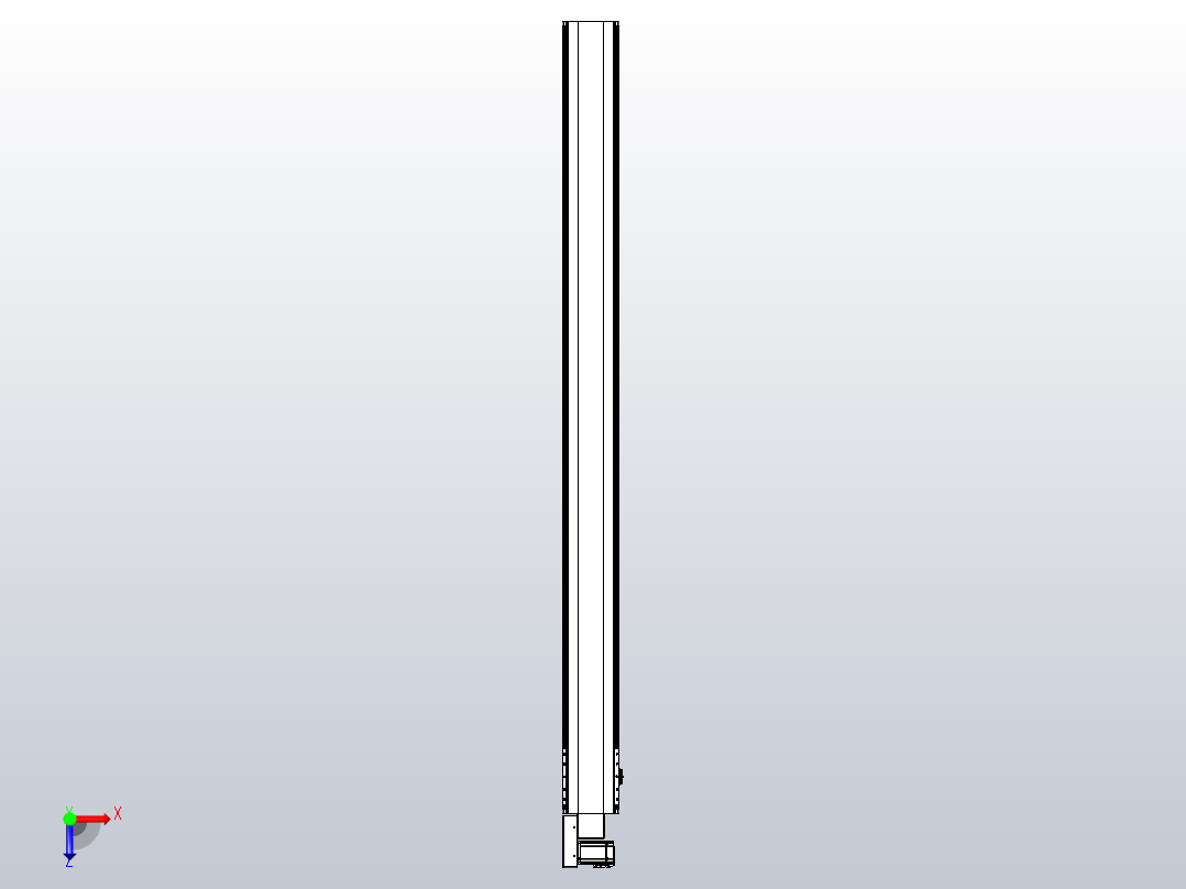 皮带直线轴半封闭可选导轨TPA-HNB-202D-140-L2450-ML-Y-P75-N3俯视图