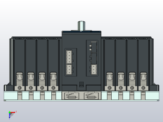 NXZB-63自动转换开关电器三维模型202209俯视缩略图