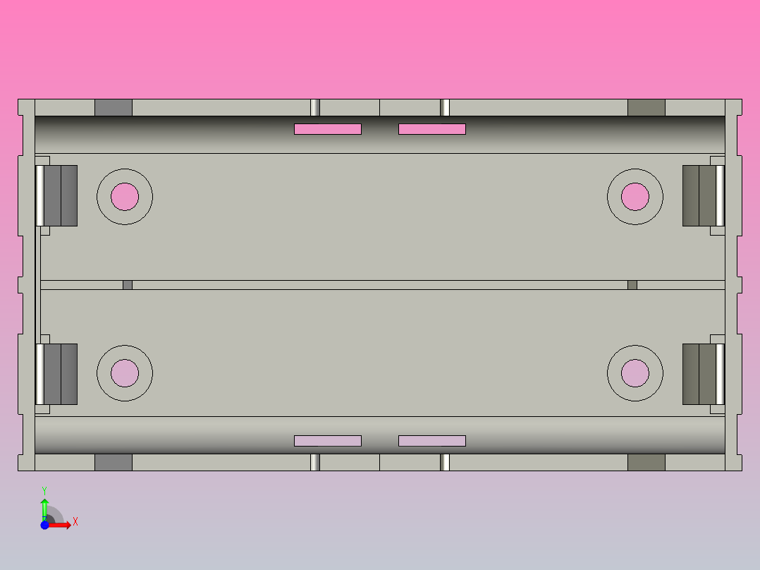 18650 电池座前视图