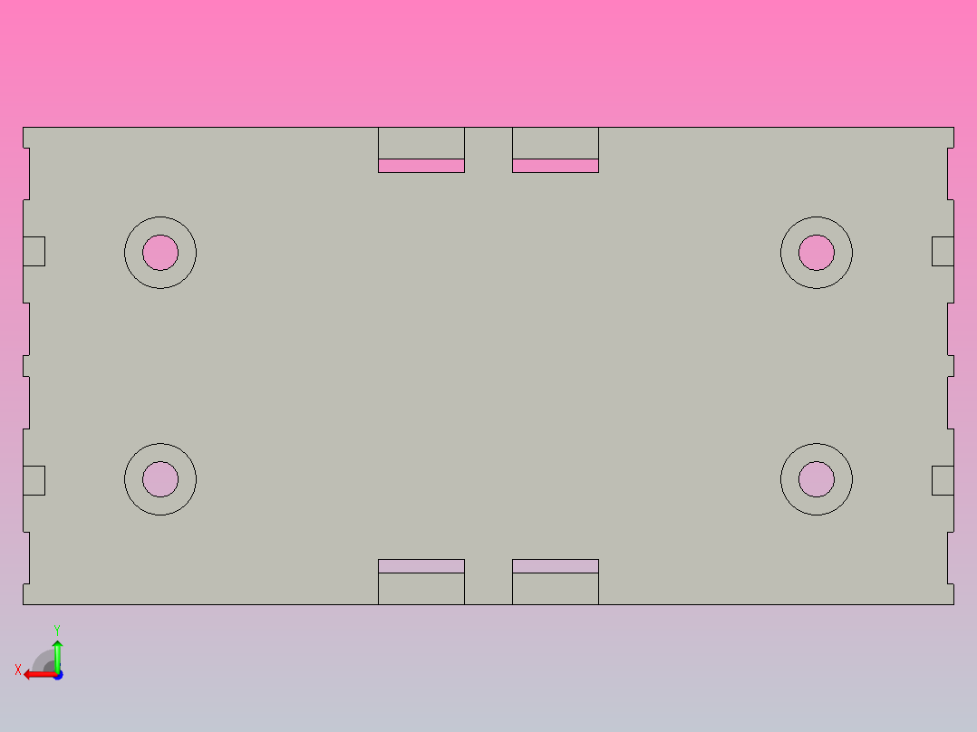 18650 电池座后视图