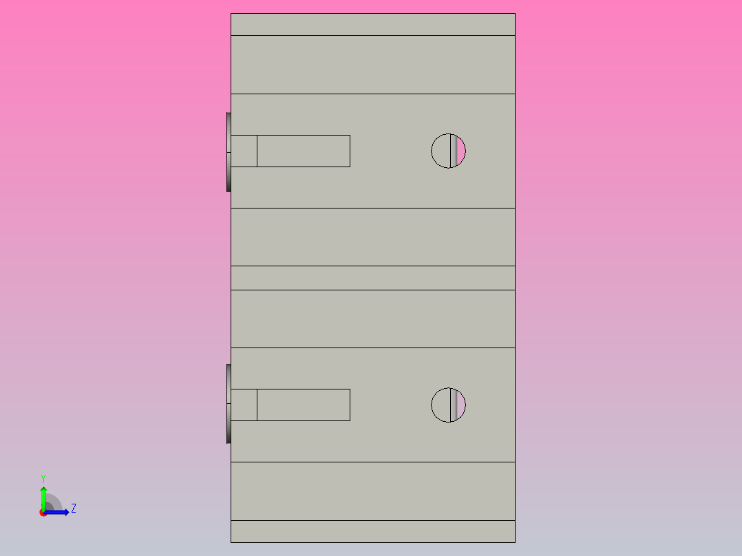 18650 电池座左视图
