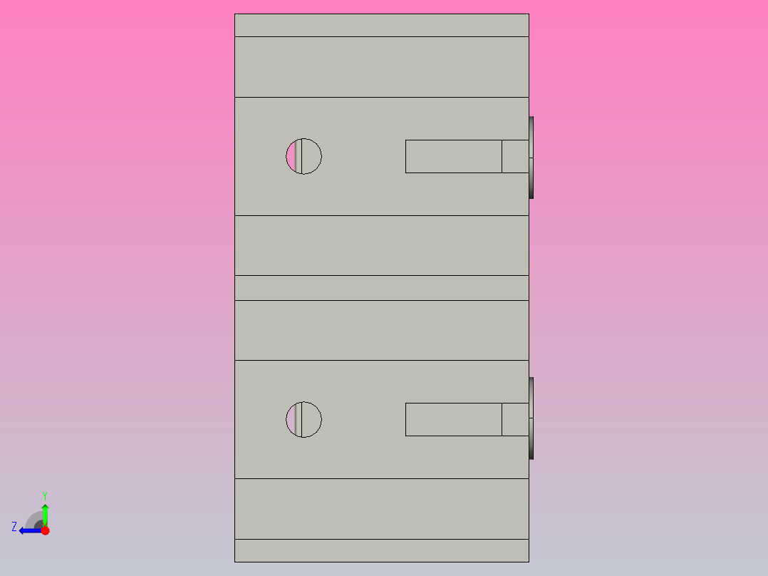 18650 电池座右视图