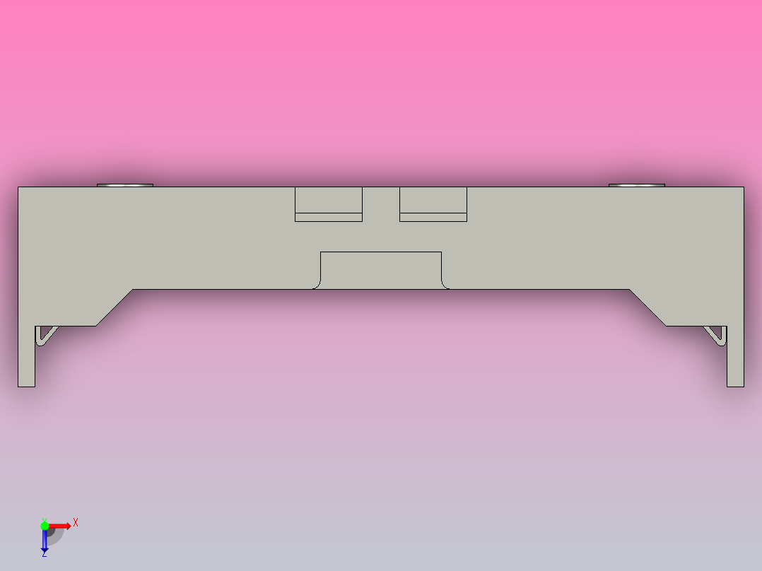 18650 电池座俯视图