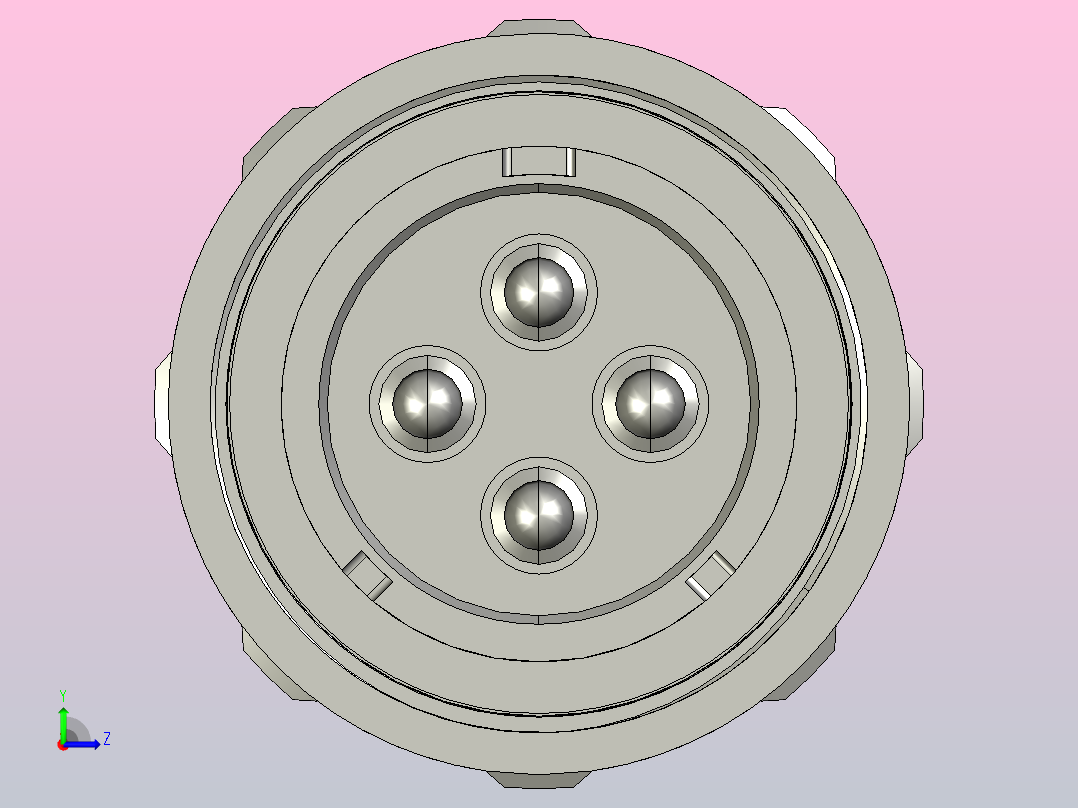 威浦连接器sp2110-p4-3左视图