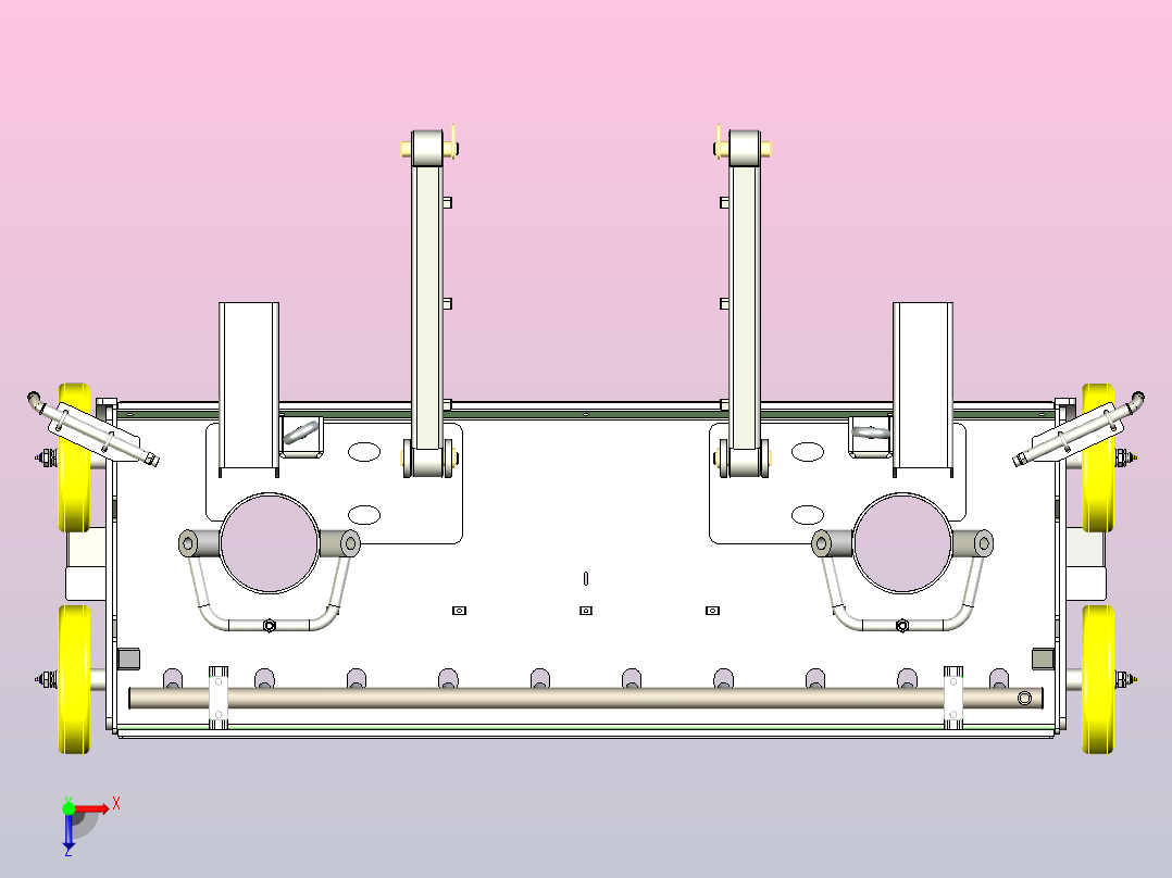 2吨国六燃油洗扫车吸嘴总成俯视图