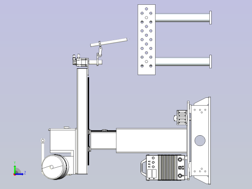 机械焊接臂与柔性焊接平台组合设计左视缩略图