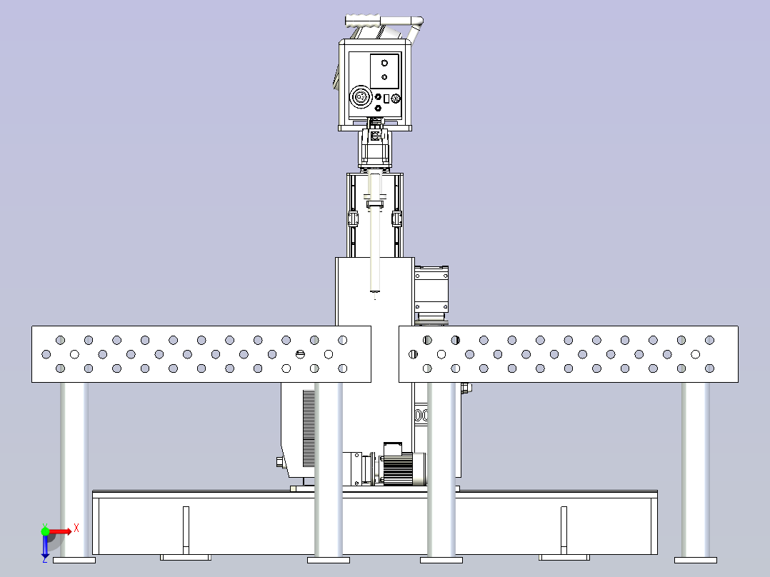 机械焊接臂与柔性焊接平台组合设计俯视图
