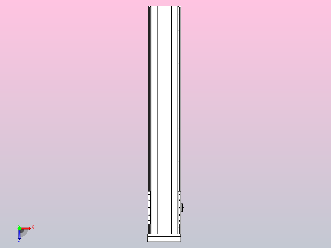 日规模组半封闭丝杆TPA-HNR-202D-2510C-L1050-MP-Y-P75-N3俯视图