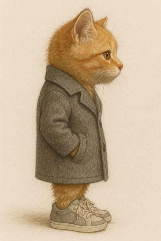穿外套的可爱猫人工智能缩略图