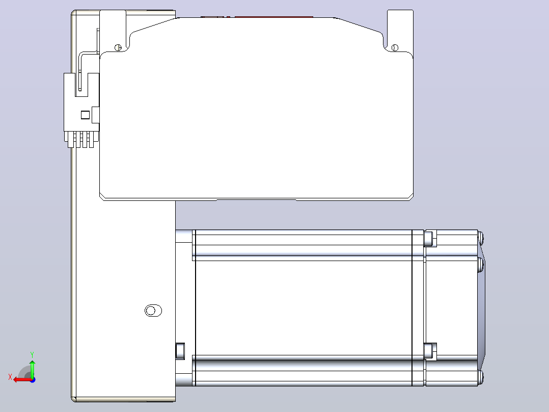 皮带直线轴半封闭可选导轨TPA-HNB-120D-110-L1500-RP-C-P40-N3后视图