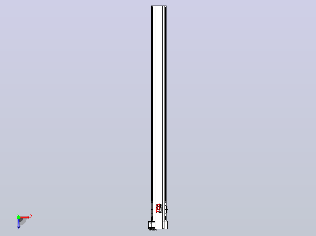 皮带直线轴半封闭可选导轨TPA-HNB-120D-110-L1500-RP-C-P40-N3俯视图